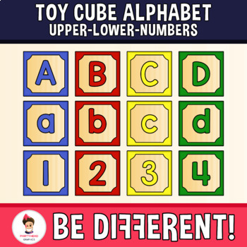 cube clipart alphabet