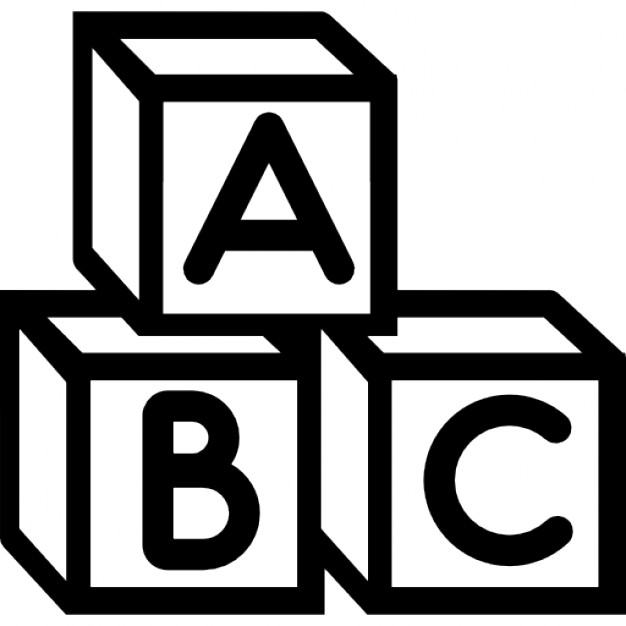 alphabet clipart cube