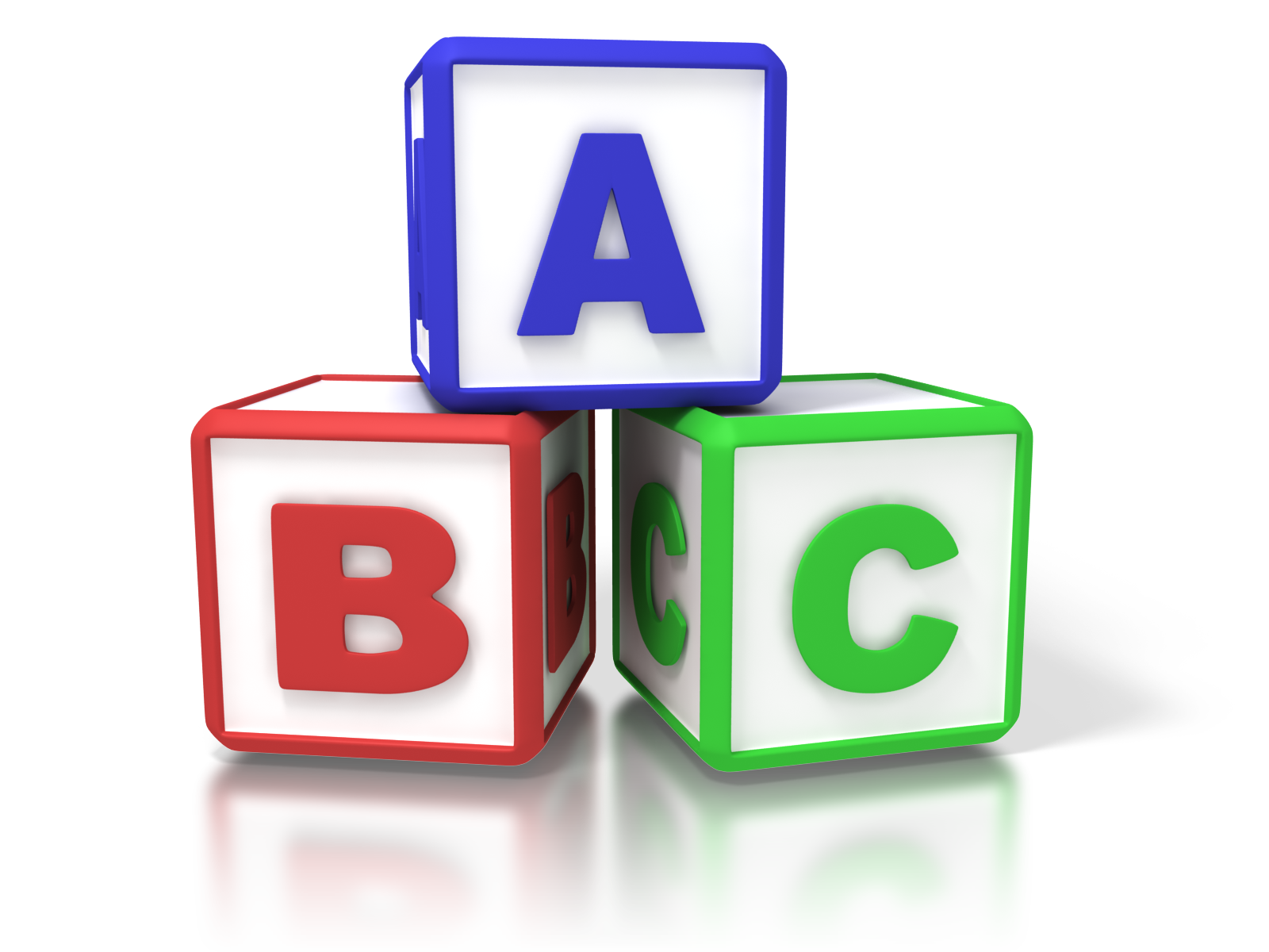 Cube clipart abc. The alphabet of kindness