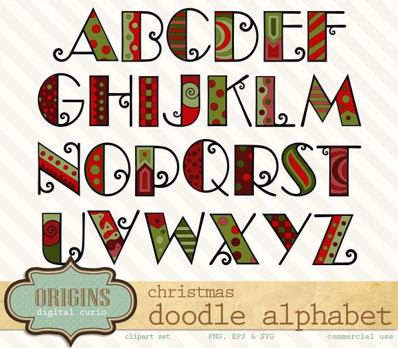 alphabet clipart doodle
