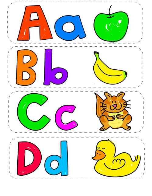 alphabet clipart flashcard