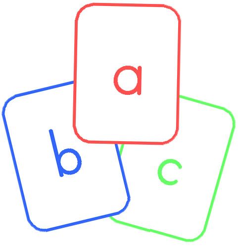 alphabet clipart flashcard