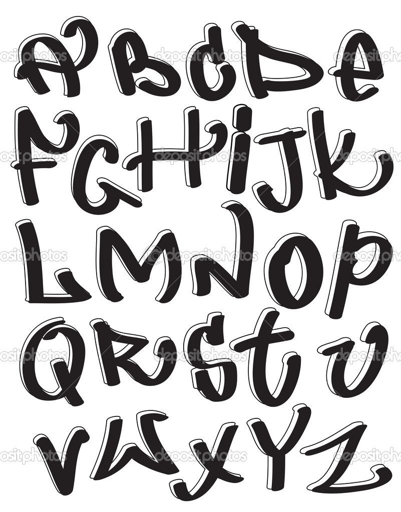 alphabet clipart graffiti