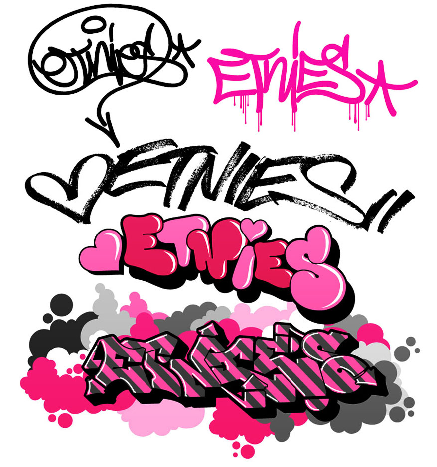 alphabet clipart graffiti