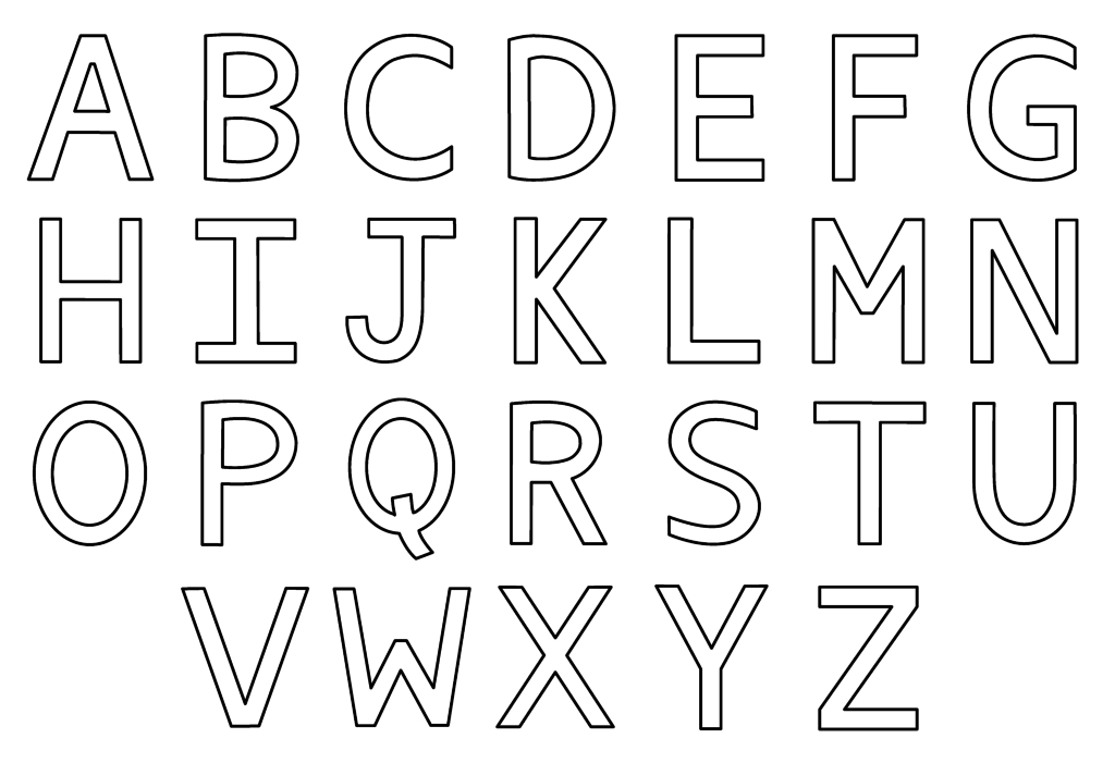 alphabet clipart line
