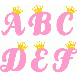 alphabet clipart princess