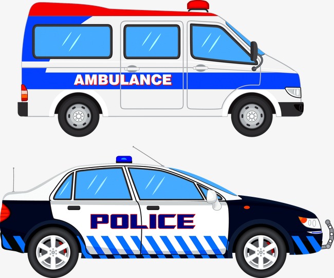 ambulance clipart cute police car