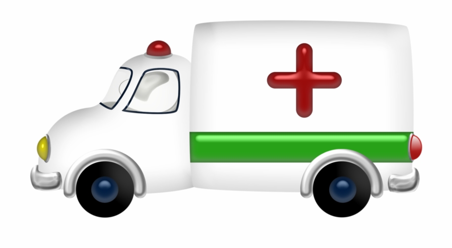 Hospital transportation cartoon illustration. Ambulance clipart green