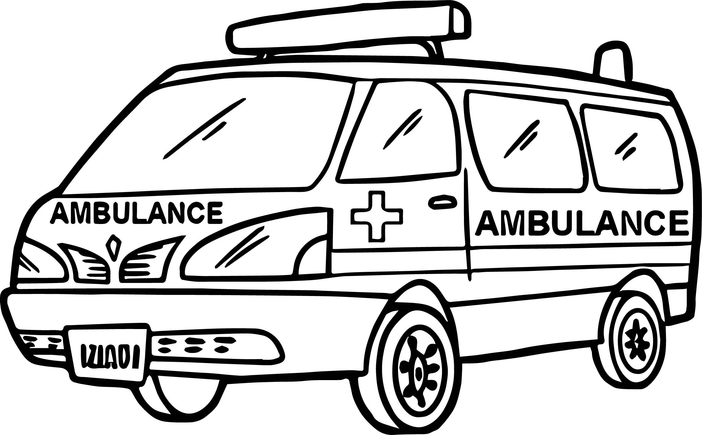 Mewarnai Gambar Ambulance - IMAGESEE