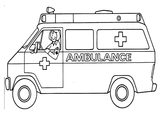 Ambulance Coloring Pages For Kids Ambulance Coloring Pages Kids 