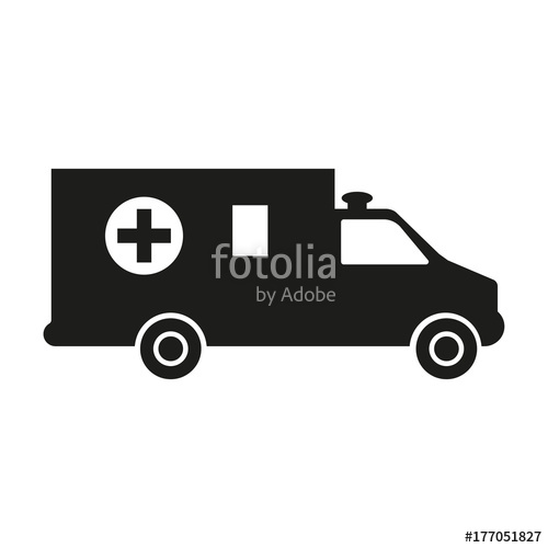 ambulance clipart silhouette