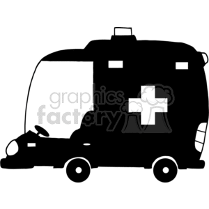Royalty free cartoon car. Ambulance clipart silhouette