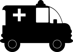 ambulance clipart silhouette