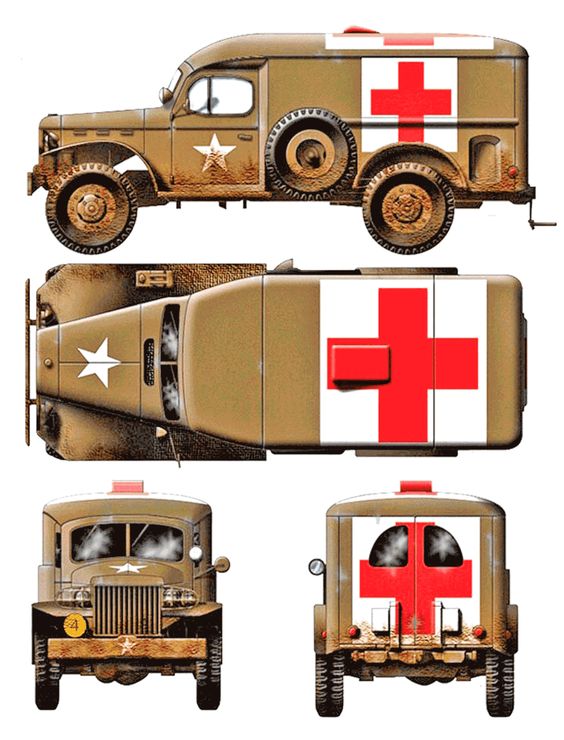 Ambulance clipart vintage. Fleetmasters dodge wd military