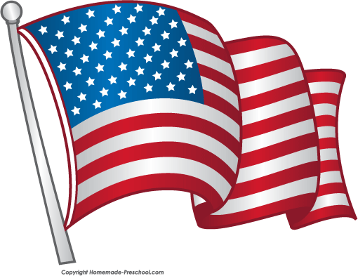 America . Flag clipart animated