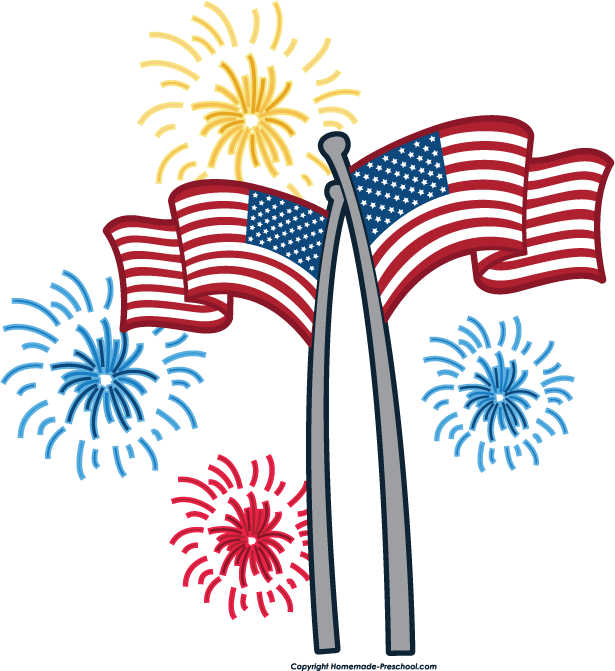 america clipart 4th july