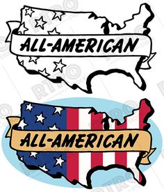 America clipart all american. A patriotic graphic icon