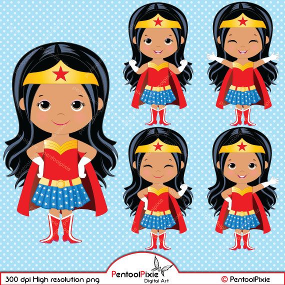 African wonder superhero girls. America clipart american woman