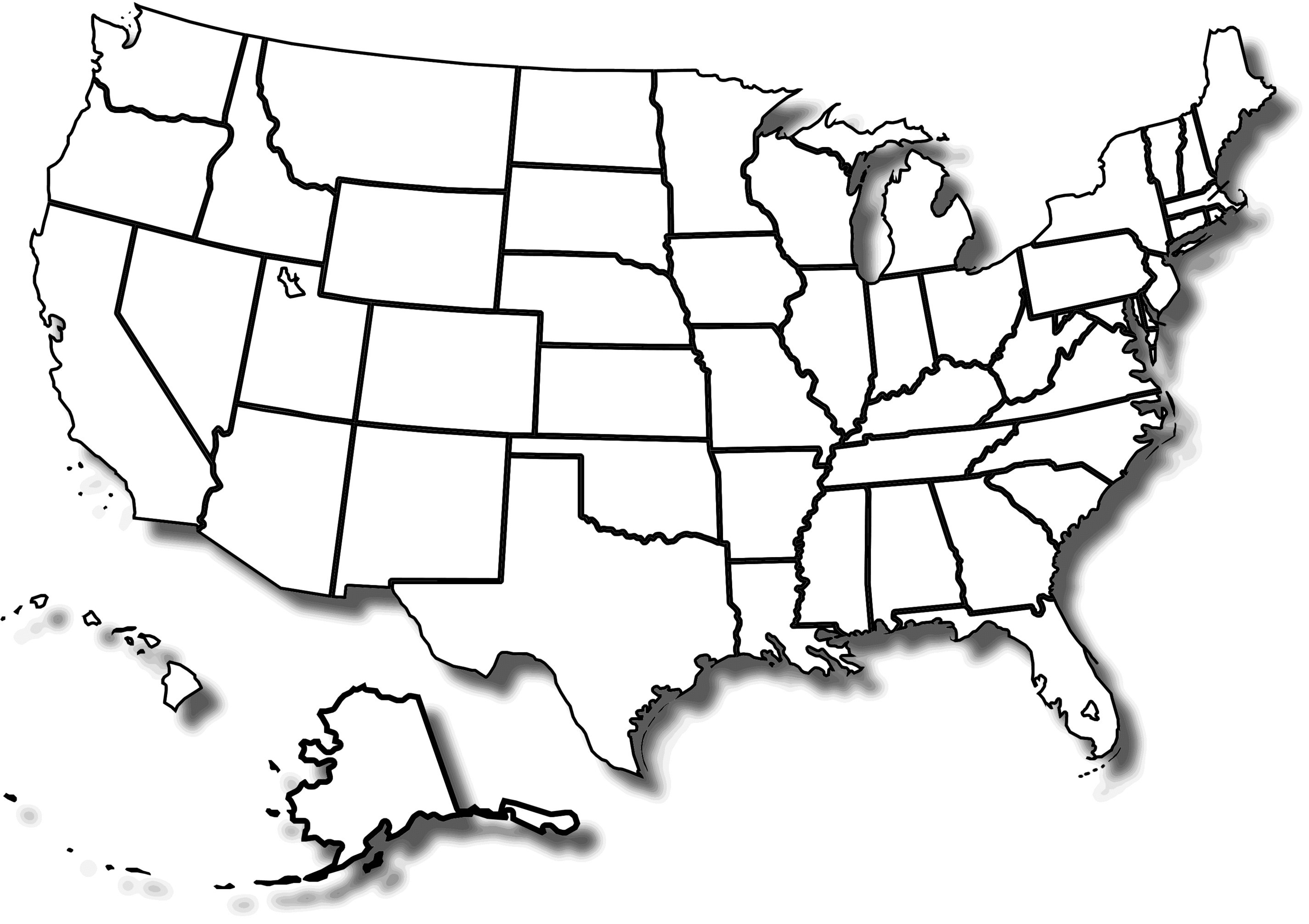 america clipart map us