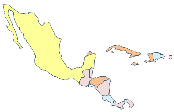 Geo map south central. America clipart shape
