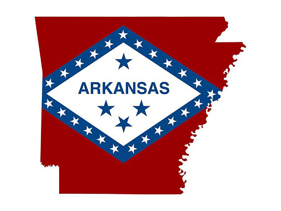 Arkansas state flag map. America clipart shape