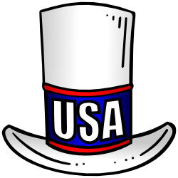 america clipart top hat