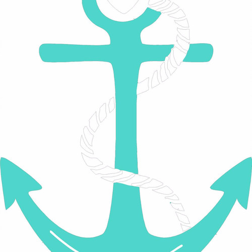 anchor clipart aqua