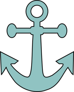anchor clipart aqua