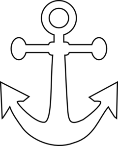 clipart anchor black and white