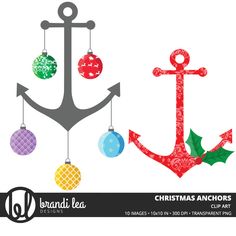 anchor clipart christmas