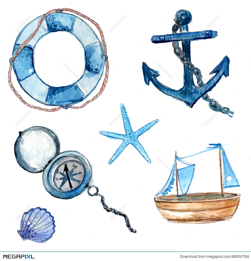 anchor clipart compass