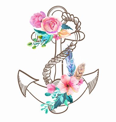 anchor clipart flower