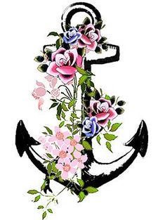 anchor clipart flower