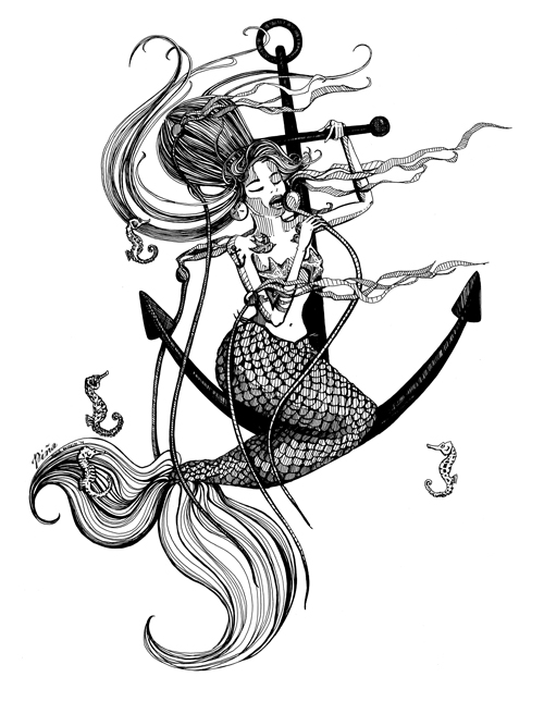 anchor clipart mermaid