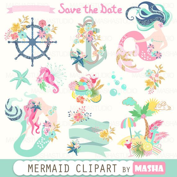 anchor clipart mermaid