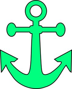Clip art out to. Anchor clipart mint green