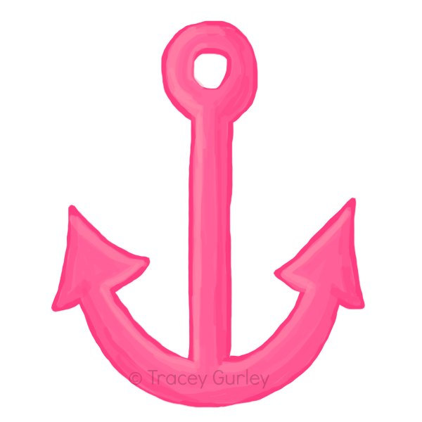 clipart anchor pink