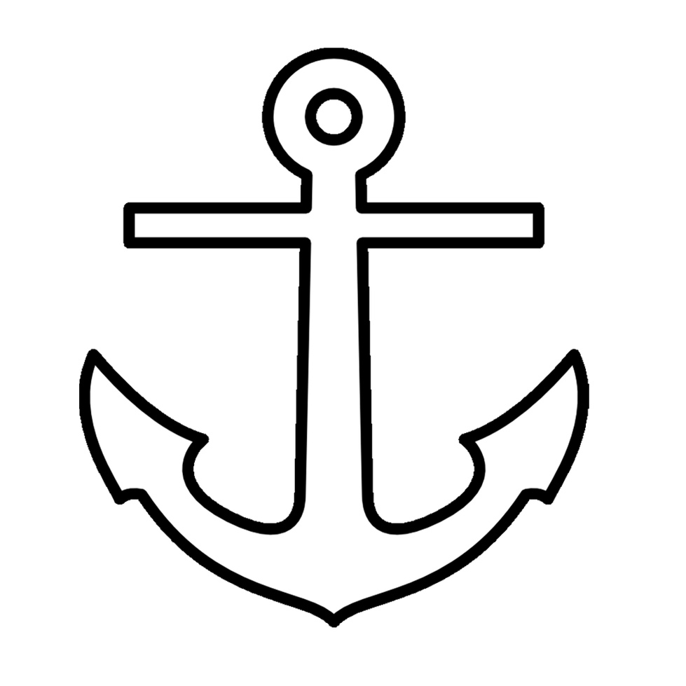 anchor clipart stencil