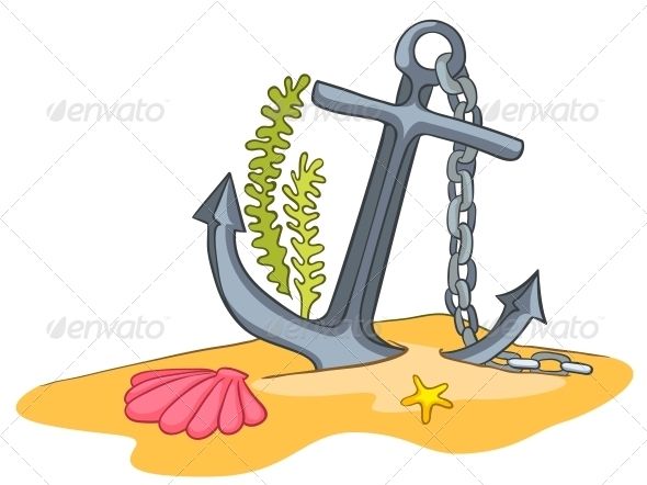 clipart anchor underwater