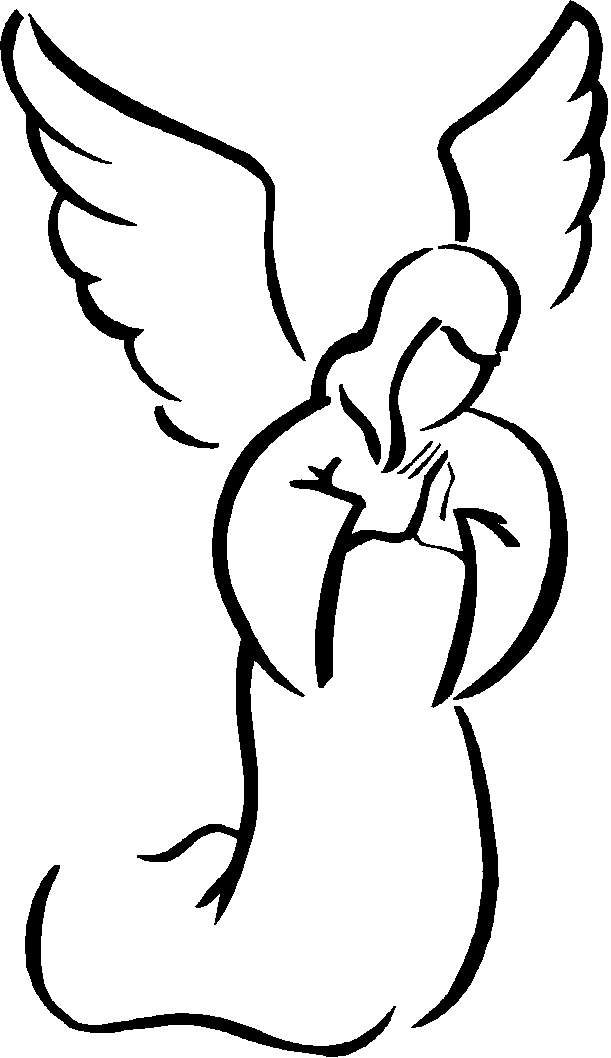 Clip art simple and. Black clipart guardian angel
