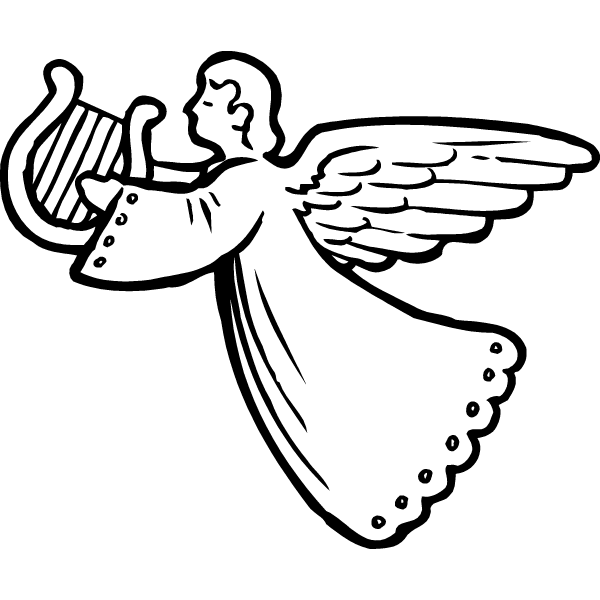 Christmas clip art free. Coloring clipart angel
