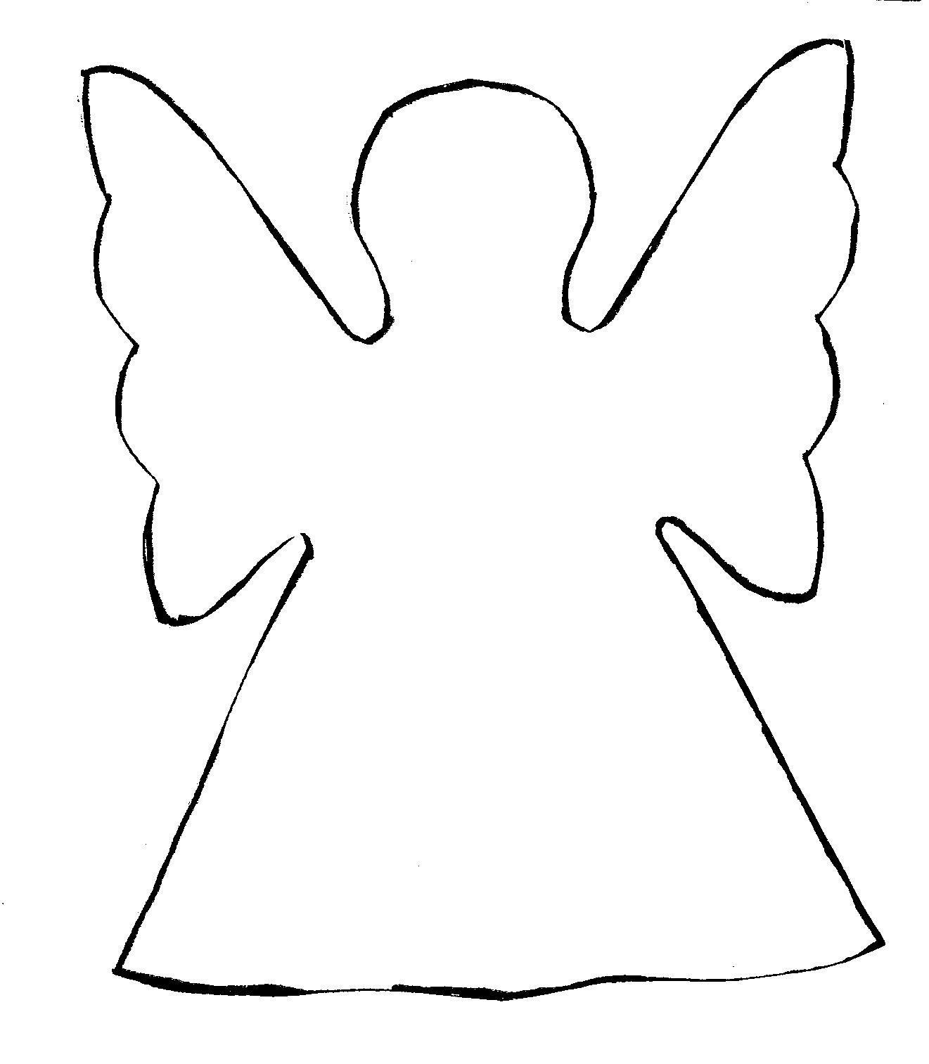 angels clipart outline