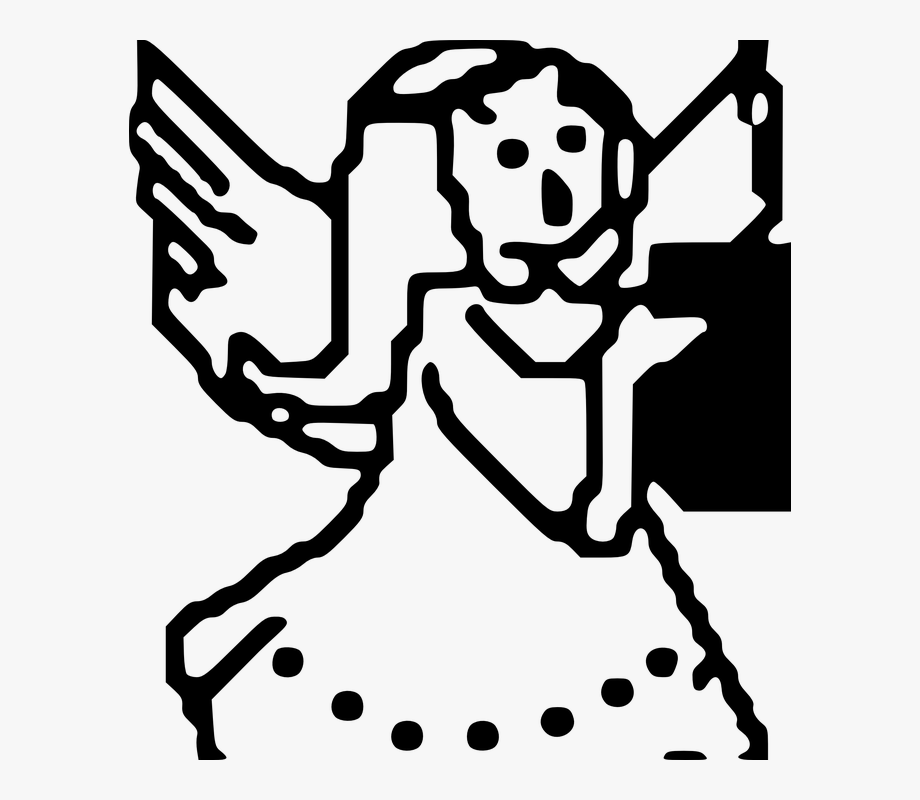 Angel clipart book. Holding child girl kid