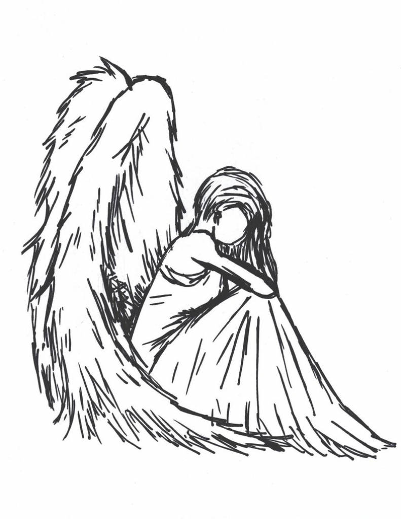 angel clipart drawing