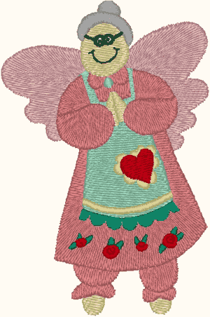 Angel clipart grandma. Colonial embroidery design 