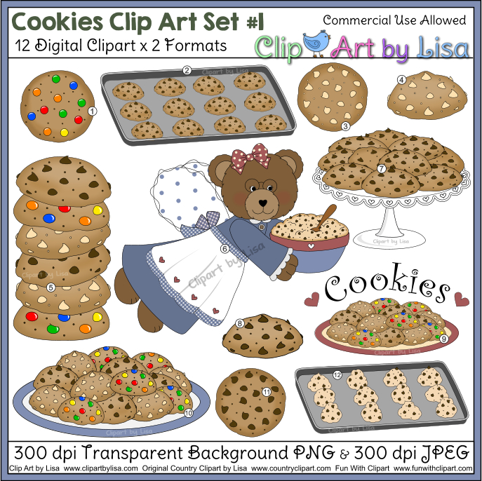 Cookies with bear and. Angel clipart grandma