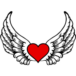angel clipart heart
