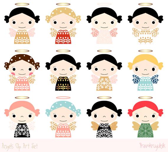 clipart angel kawaii