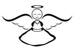 angels clipart outline