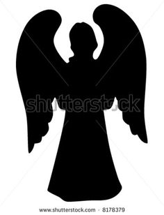 Stencil angeles buscar con. Angel clipart shadow